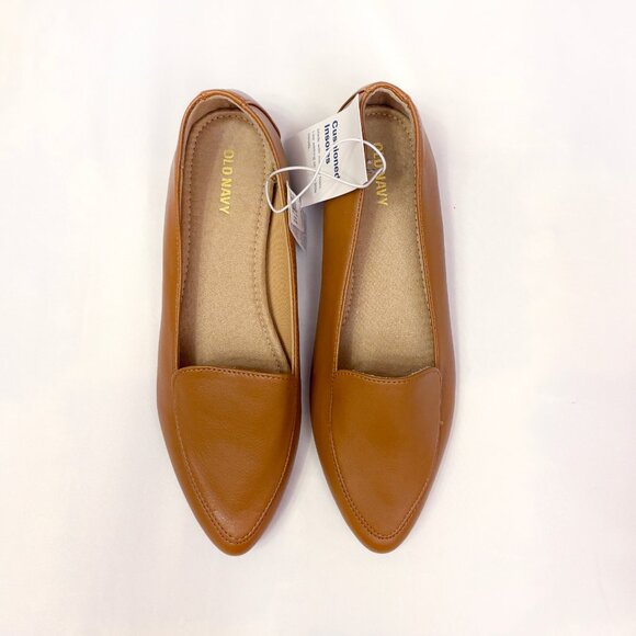 Old Navy brown pointy toe loafers NWT Size US 7 - Picture 3 of 6